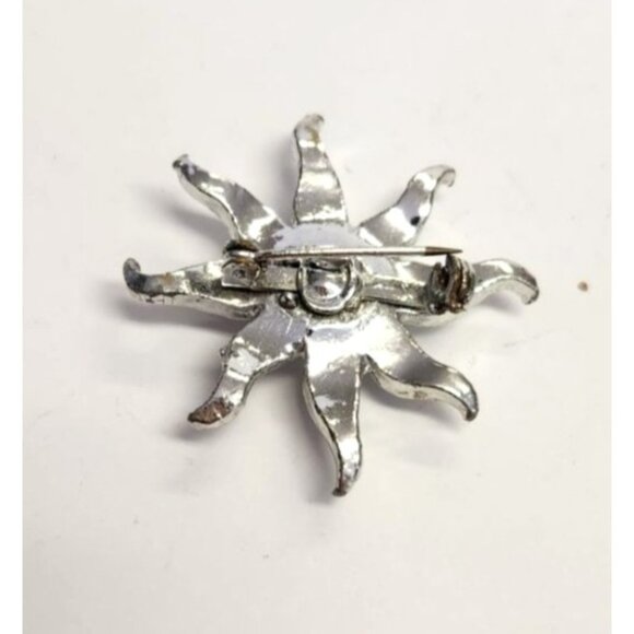Vintage - Rhinestone Sunburst Brooch/Pin - Picture 3 of 3